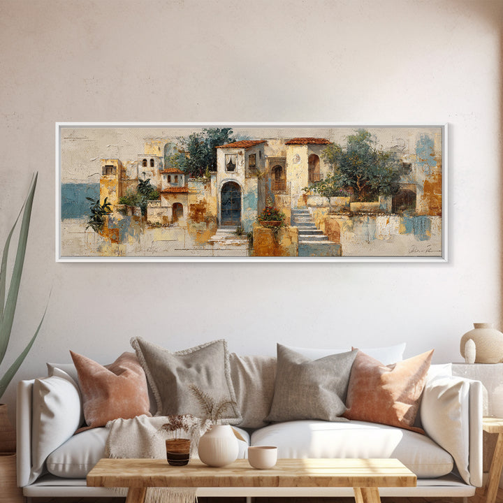 Olive Branch Still Life Framed Canvas Print, Guest Bedroom Art, Cat Wall Art, Bedroom Decor, Watercolor Art, Guest, GBA-3x1-81