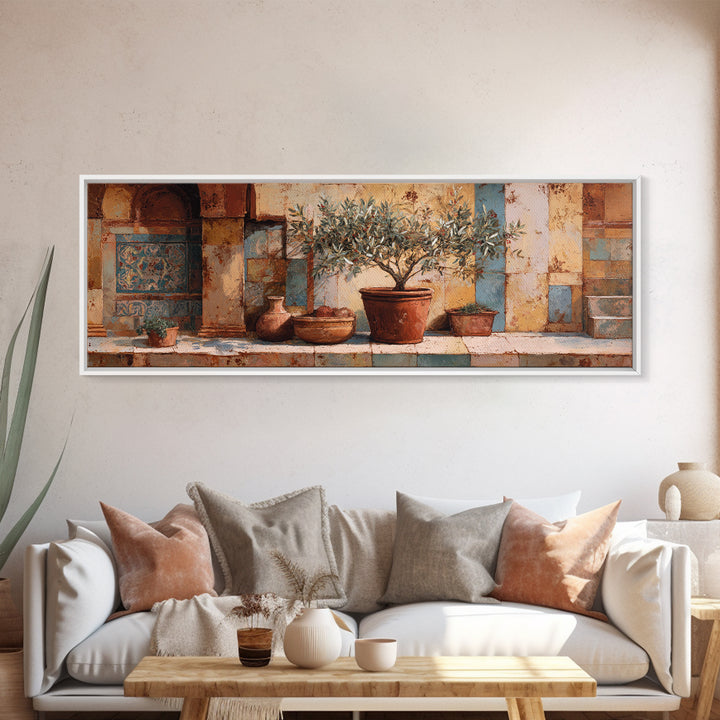 Olive Branch Still Life Framed Canvas Print, Guest Bedroom Art, Framed Wall Art, Bedroom Decor, Guest, Farmhouse Wall Decor, GBA-3x1-9