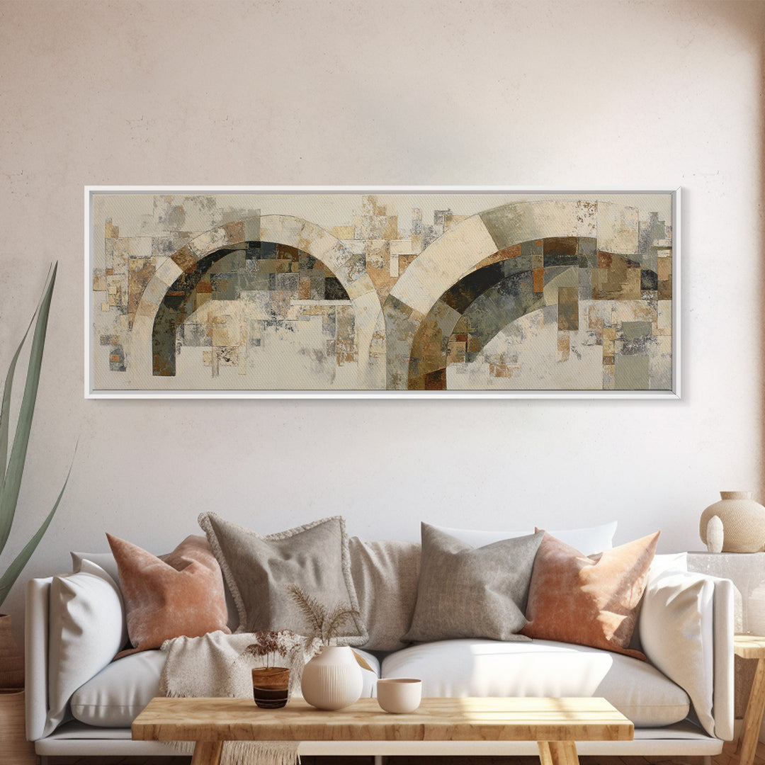 Warm Abstract Arches Canvas Print, Guest Bedroom Art, Room Decor, Bedroom Decor, Abstract Art, Guest, Printable Wall Art, GBA-3x1-91