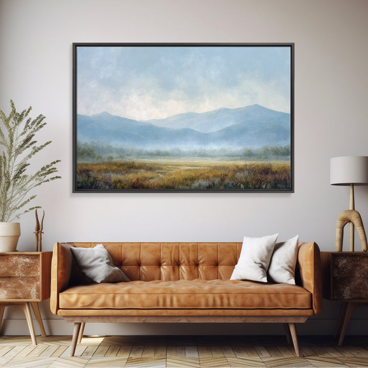 Soft Mountain Horizon Canvas Print, Guest Bedroom Art, Cat Wall Art, Bedroom Decor, Guest, Fine Art Print, Statement Artwork, GBA-3x2-11