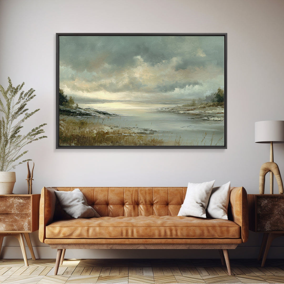 Romantic Cloudscape in Blush and Ivory Framed Canvas Print, Guest Bedroom Art, Wall Art Prints, Bedroom Decor, Fine Art, Guest, GBA-3x2-15