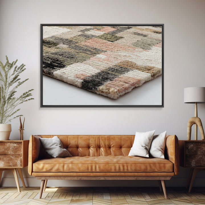 Abstract Woven Texture Framed Canvas Print, Guest Bedroom Art, Printable Wall Art, Bedroom Decor, Abstract Art, Guest, GBA-3x2-18