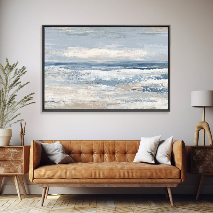 Coastal Dunes in Pale Blue and Sand Canvas Print, Guest Bedroom Art, Bedroom Wall Decor, Bedroom Decor, Fine Art, Guest, GBA-3x2-33