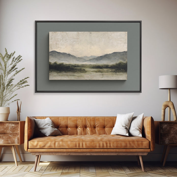 Gentle Rain over Distant Hills Canvas Print, Guest Bedroom Art, Prints, Bedroom Decor, Oil Painting, Guest 504, GBA-3x2-4