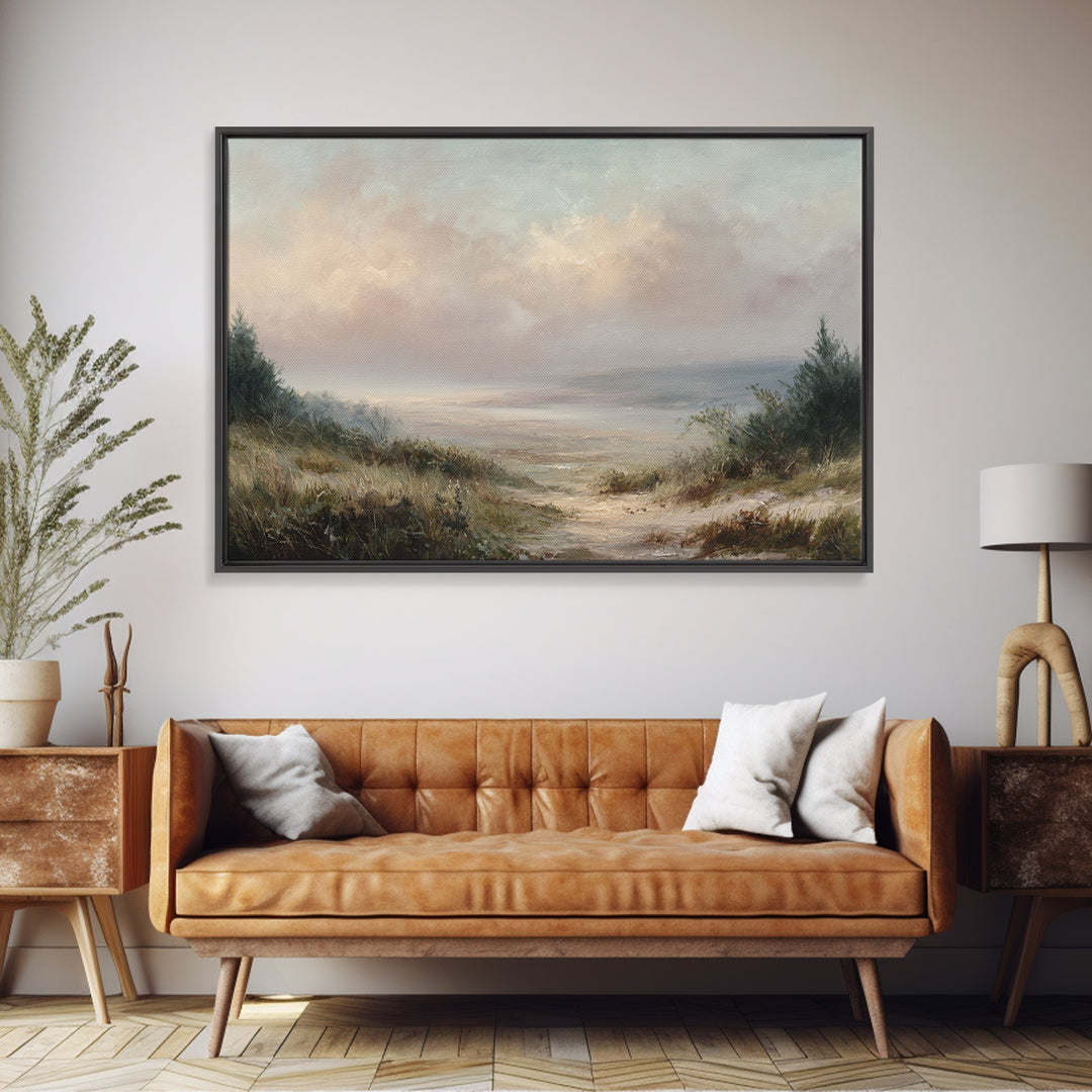 Romantic Cloudscape in Blush and Ivory Framed Canvas Print, Guest Bedroom Art, Bedroom Decor, Fine Art, Guest, Above Bed Decor, GBA-3x2-63