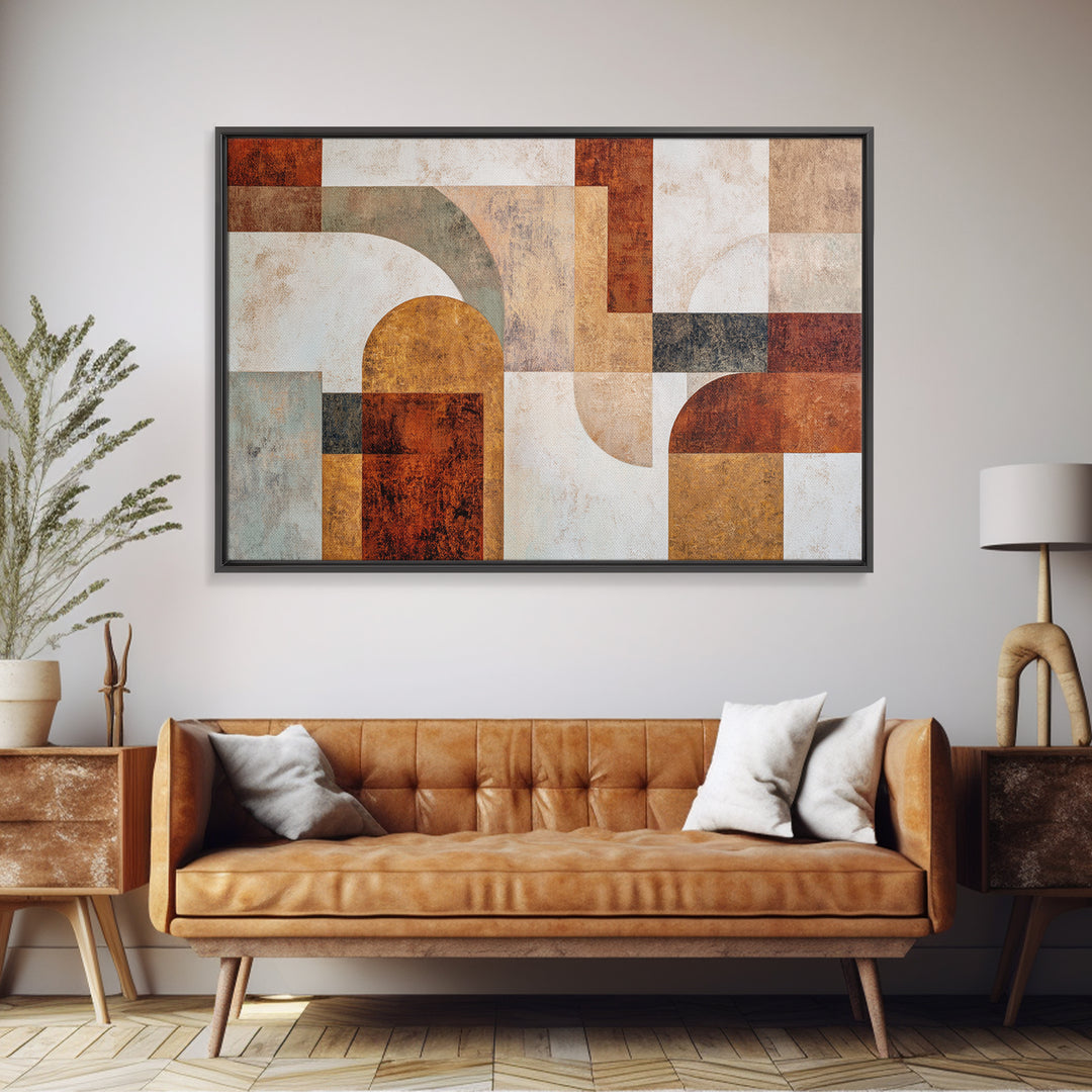 Warm Abstract Arches Framed Canvas Print, Guest Bedroom Art, Home Decor, Bedroom Decor, Fine Art, Guest, Printable Art, GBA-3x2-7