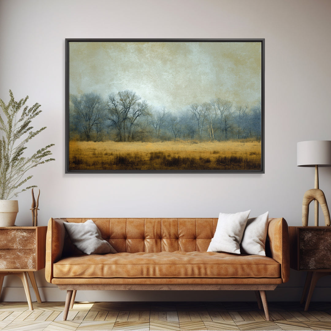 Monochrome Forest Silhouette Canvas Print, Guest Bedroom Art, Farmhouse Wall Art, Bedroom Decor, Fine Art, Guest, GBA-3x2-89