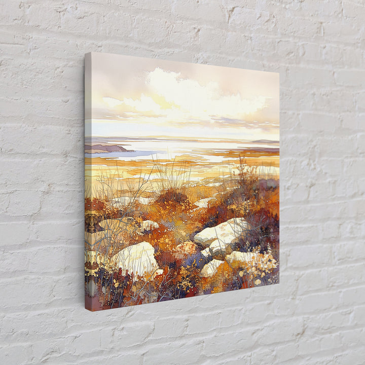 Quiet Abstract Landscape Framed Canvas Print, General Fine Art, Modern Decor, Living Room Decor, Fine Art, Poster, GEN-1x1-1