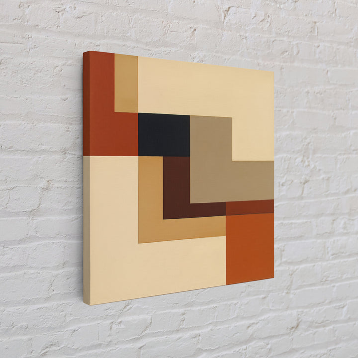 Modern Geometric Composition Framed Canvas Print, General Fine Art, Digital Print, Living Room Decor, Abstract Art, GEN-1x1-34