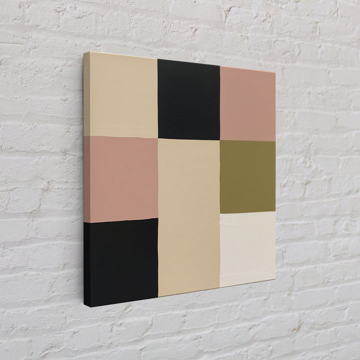 Modern Geometric Composition Framed Canvas Print, General Fine Art, Digital Print, Living Room Decor, Abstract Art, GEN-1x1-58