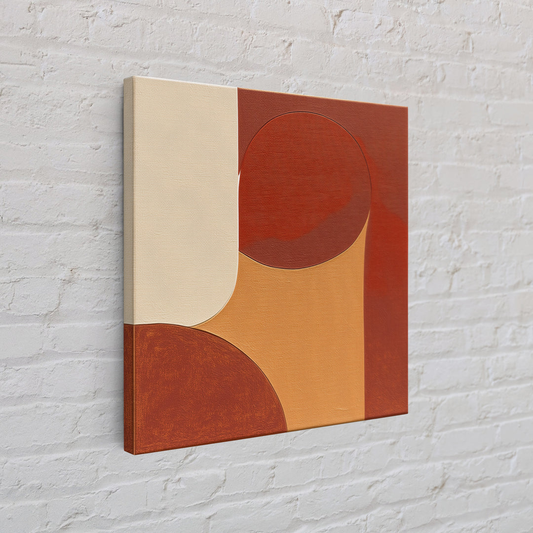 Warm Terracotta Abstract Framed Canvas Print, General Fine Art, Original Art, Living Room Decor, Abstract Art, GEN-1x1-6