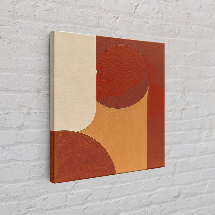 Warm Terracotta Abstract Framed Canvas Print, General Fine Art, Original Art, Living Room Decor, Abstract Art, GEN-1x1-6