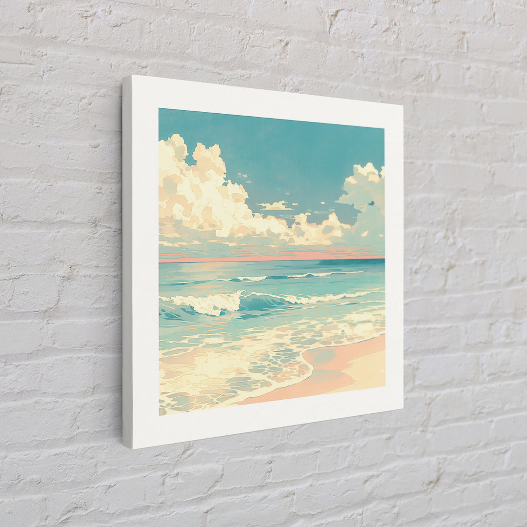 Coastal Water Study Canvas Print, General Fine Art, Poster, Living Room Decor, Fine Art, Wall Art Prints, Mid Century Modern, GEN-1x1-77