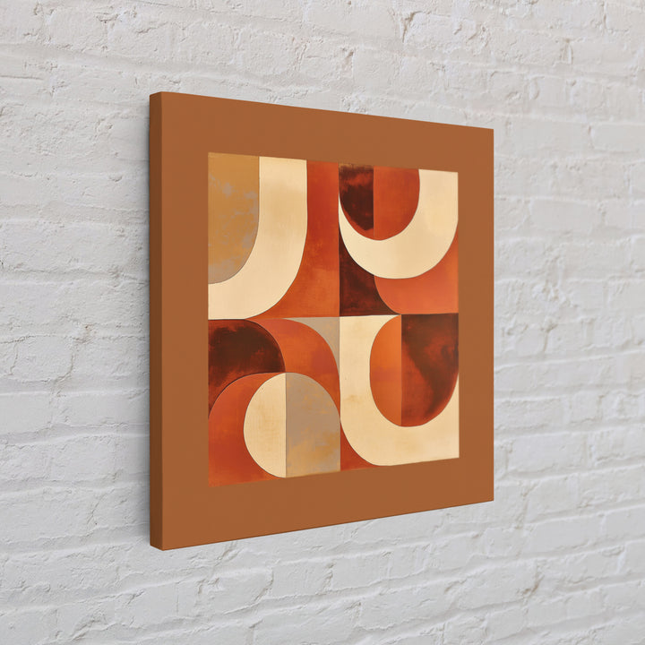 Warm Terracotta Abstract Framed Canvas Print, General Fine Art, Statement Artwork, Living Room Decor, Abstract Art, GEN-1x1-78