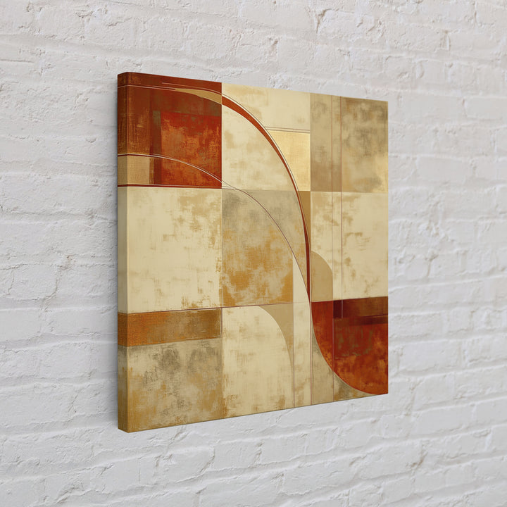 Earthy Plaster Texture Abstract Canvas Print, General Fine Art, Luxury Decor, Living Room Decor, Abstract Art, GEN-1x1-87