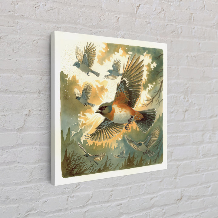 Minimal Birds in Flight over an Open Canvas Print, General Fine Art, Modern Decor, Living Room Decor, Fine Art, GEN-1x1-94