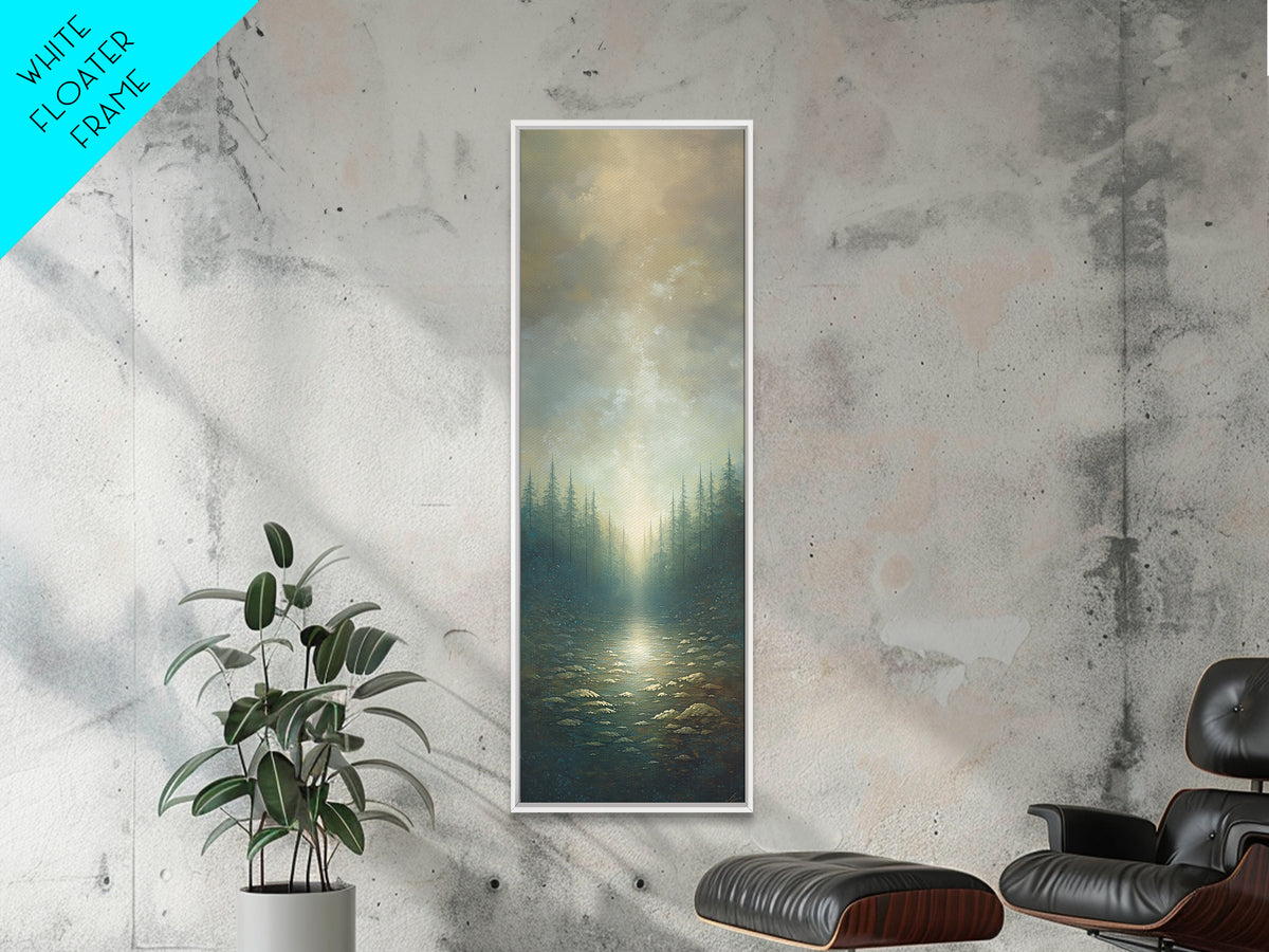 Quiet Abstract River Shape Canvas Print, General Fine Art, Wall Art, Living Room Decor, Abstract Art, Printable, GEN-1x3-12