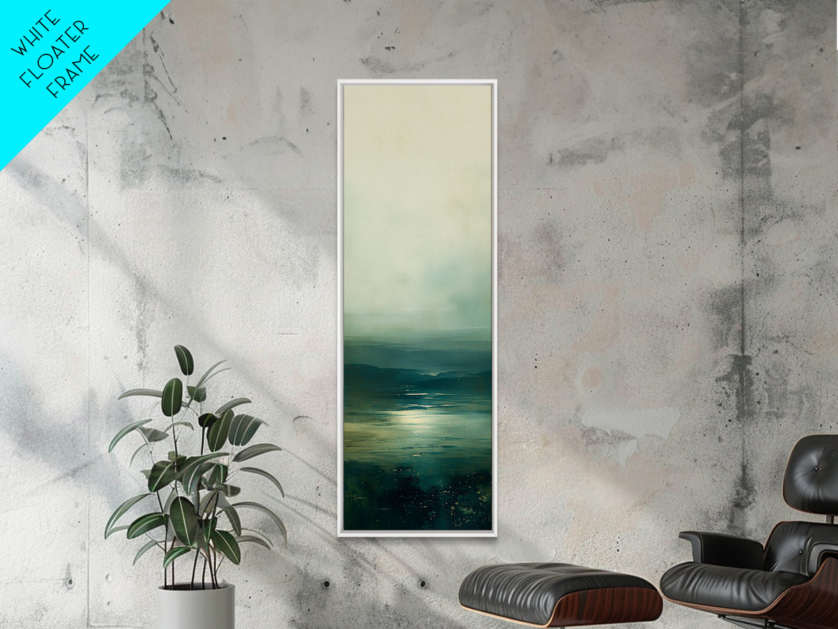 Quiet Abstract Landscape Canvas Print, General Fine Art, Minimalist Decor, Living Room Decor, Oil Painting, Art Print, GEN-1x3-13