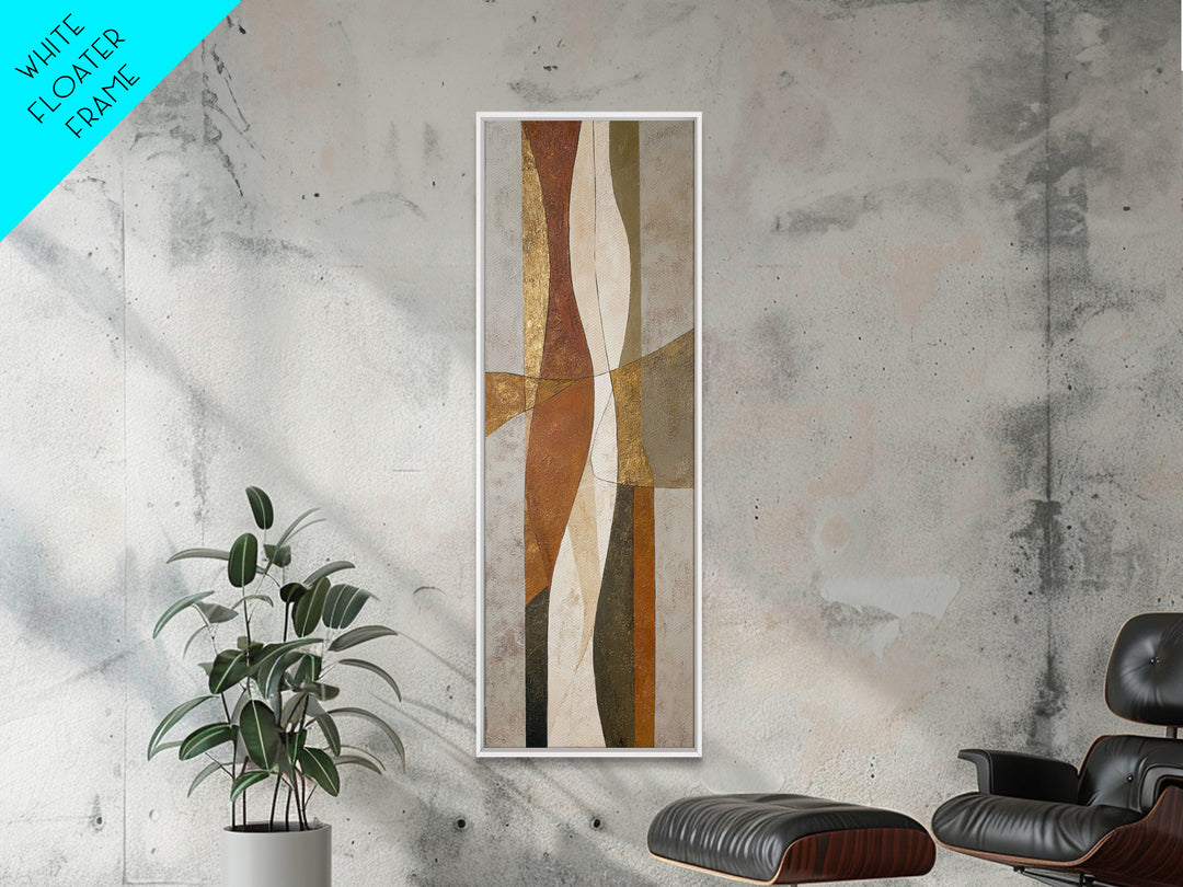 Earthy Plaster Texture Abstract Framed Canvas Print, General Fine Art, Print, Living Room Decor, Abstract Art, GEN-1x3-3