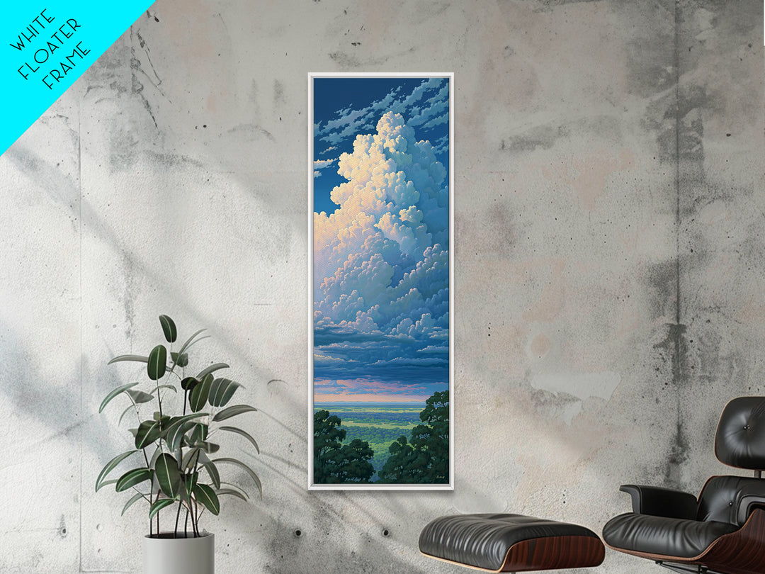 Romantic Cloudscape with Blush and Cream Tones Canvas Print, General Fine Art, Bedroom Decor, Living Room Decor, GEN-1x3-30