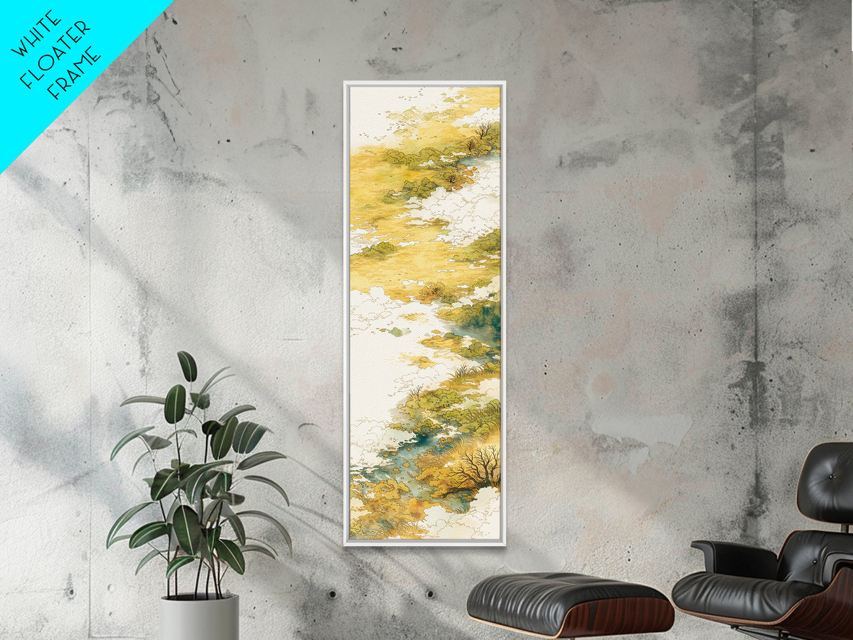 Elegant Ink Wash Landscape Canvas Print, General Fine Art, Wall Decor, Living Room Decor, Fine Art, Original Painting, GEN-1x3-32