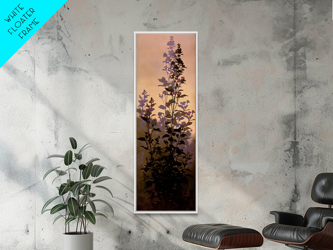 Botanical Silhouette Series Canvas Print, General Fine Art, Original Painting, Living Room Decor, Oil Painting, GEN-1x3-33