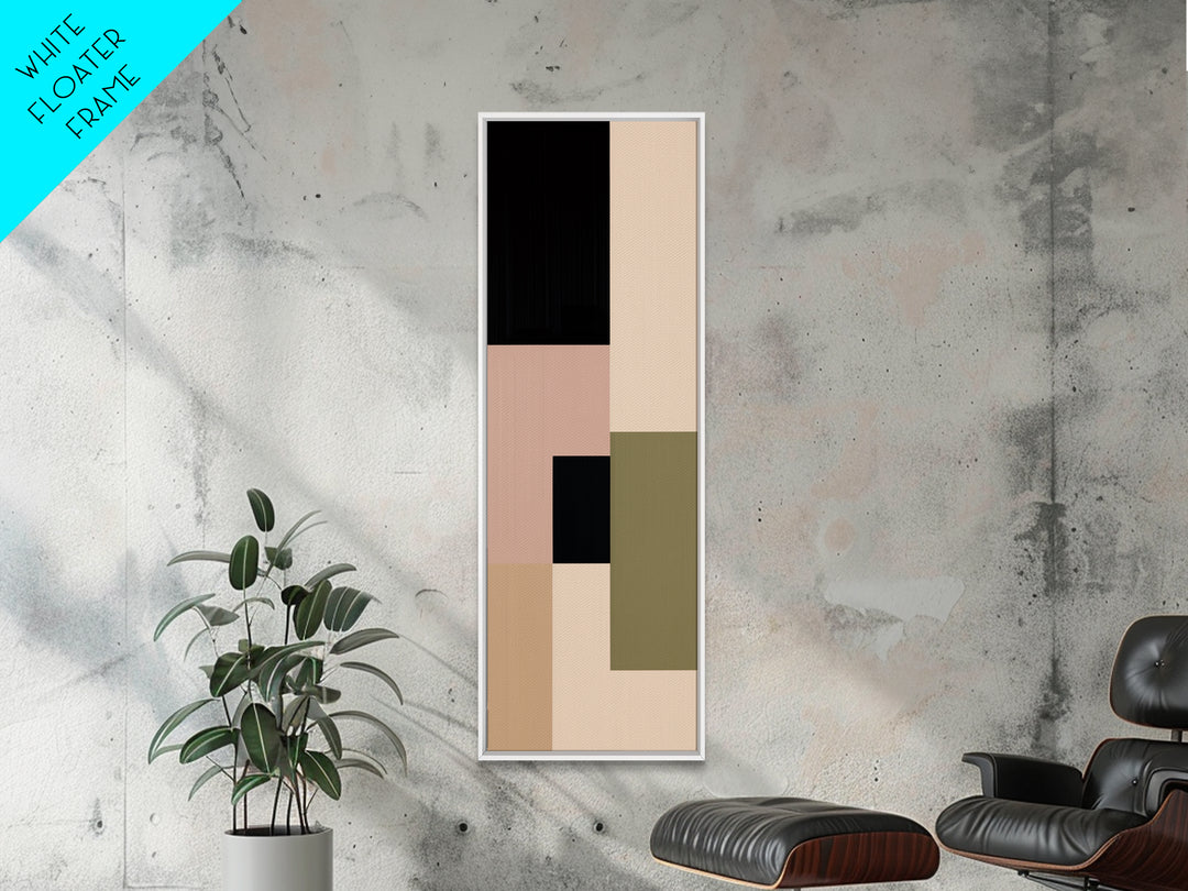 Modern Geometric Composition Framed Canvas Print, General Fine Art, Modern Decor, Living Room Decor, Abstract Art, GEN-1x3-46