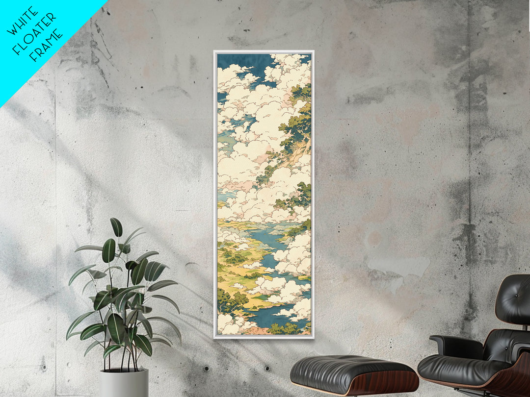 Romantic Cloudscape with Blush and Cream Tones Canvas Print, General Fine Art, Bedroom Decor, Living Room Decor, GEN-1x3-54