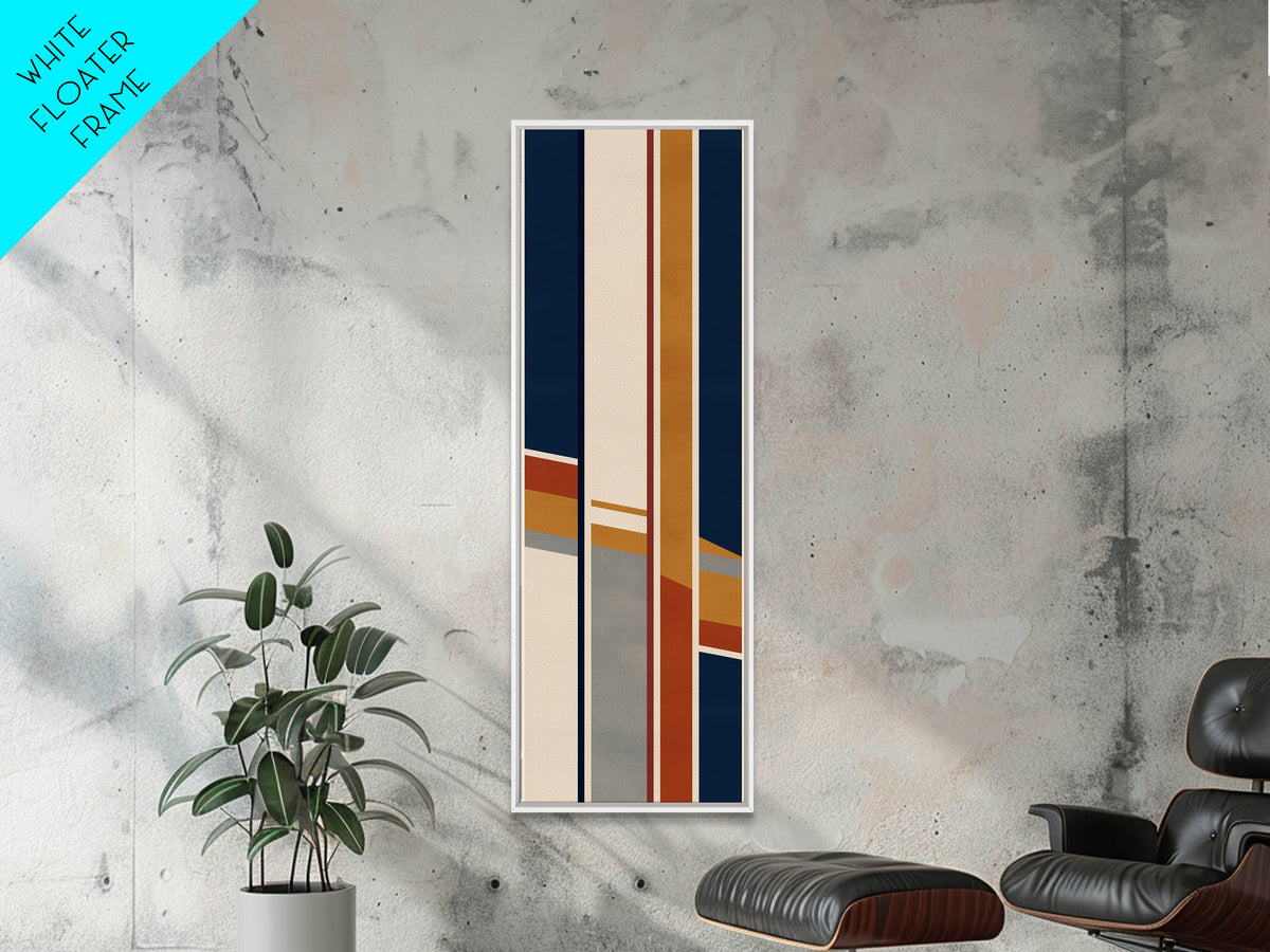 Modern Geometric Composition Framed Canvas Print, General Fine Art, Modern Decor, Living Room Decor, Abstract Art, GEN-1x3-70