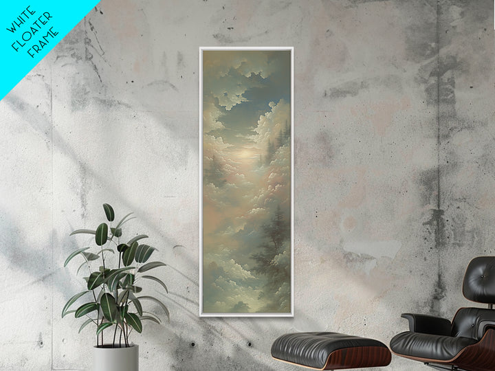 Romantic Cloudscape with Blush and Cream Tones Canvas Print, General Fine Art, Statement Artwork, Living Room Decor, Fine Art, GEN-1x3-78