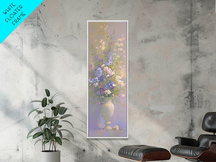 Classic Oil Painted Vase of Wildflowers Framed Canvas Print, General Fine Art, Canvas Art, Living Room Decor, Watercolor Art, GEN-1x3-83
