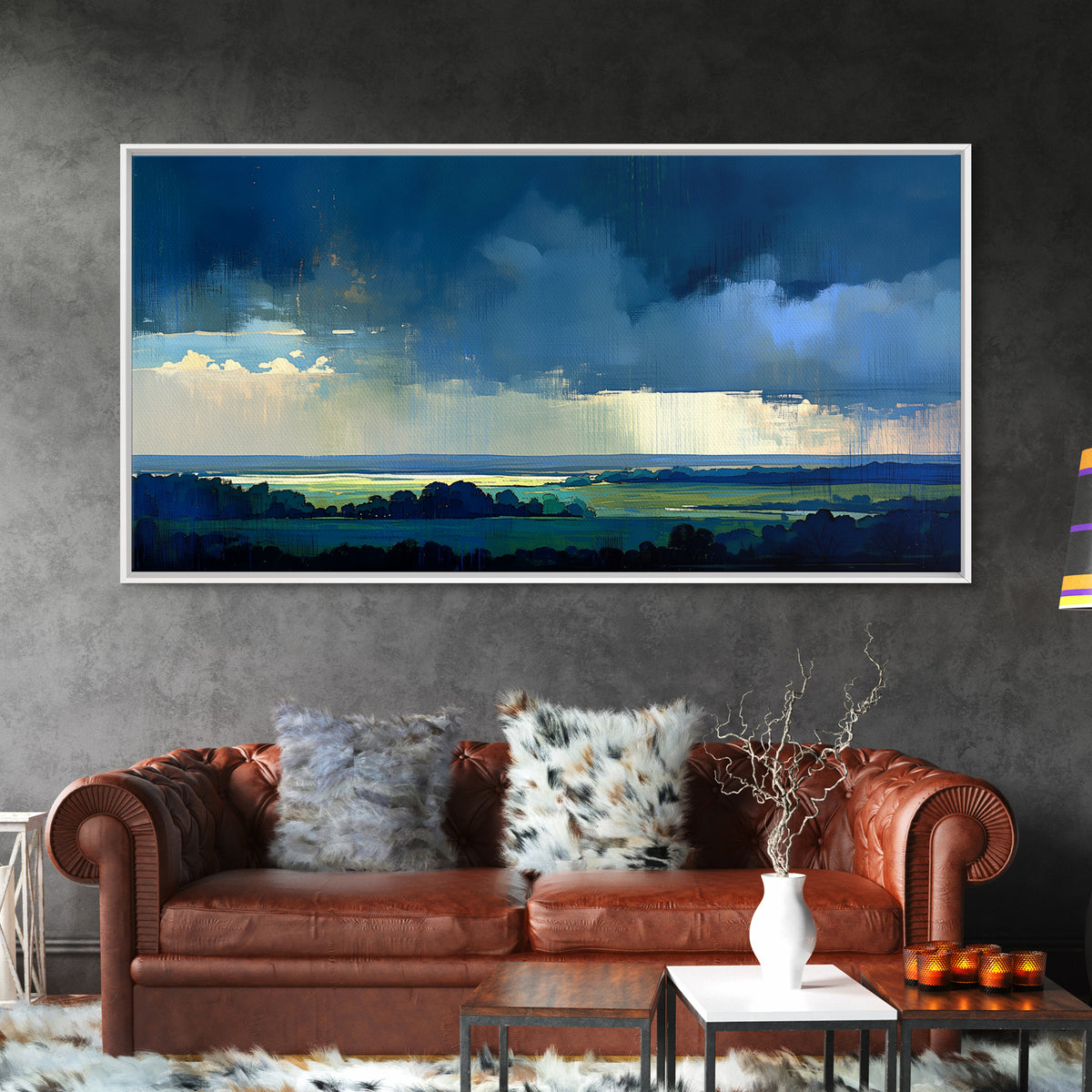 Quiet Abstract Landscape Canvas Print, General Fine Art, Decor, Living Room Decor, Fine Art, Digital Wall Art, GEN-2x1-21