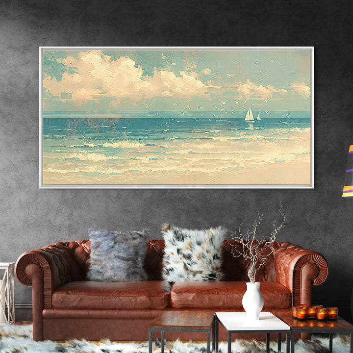 Coastal Water Study Canvas Print, General Fine Art, Printable Wall Art, Living Room Decor, Fine Art, Canvas Wall Art, GEN-2x1-49