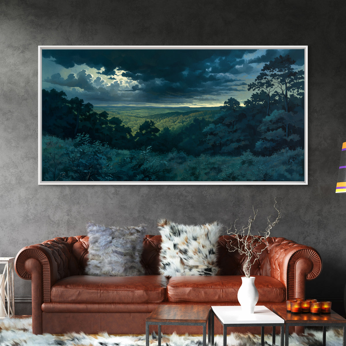 Moody Forest Clearing Canvas Print, General Fine Art, Wall Decor, Living Room Decor, Fine Art, Original Painting, GEN-2x1-52