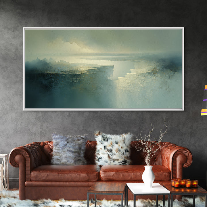 Quiet Abstract River Shape Canvas Print, General Fine Art, Print, Living Room Decor, Abstract Art, Art Deco, GEN-2x1-68