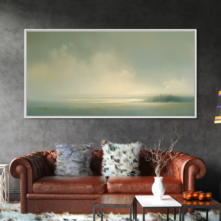 Quiet Abstract Landscape Canvas Print, General Fine Art, Oil Painting, Living Room Decor, Fine Art, Gallery Decor, GEN-2x1-69