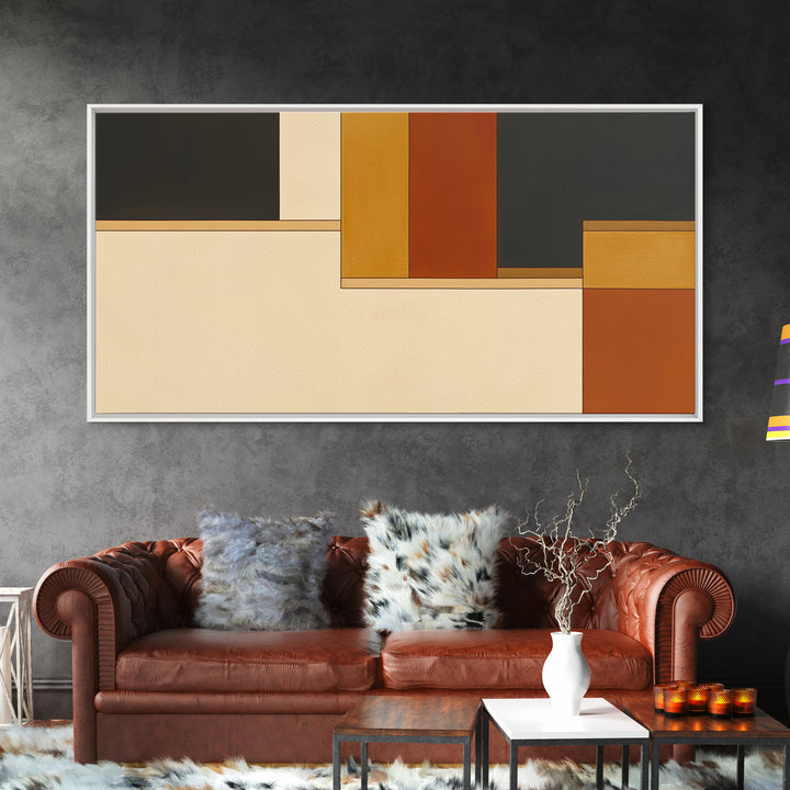 Modern Geometric Composition Canvas Print, General Fine Art, Art, Living Room Decor, Abstract Art, Mid Century Modern, GEN-2x1-78