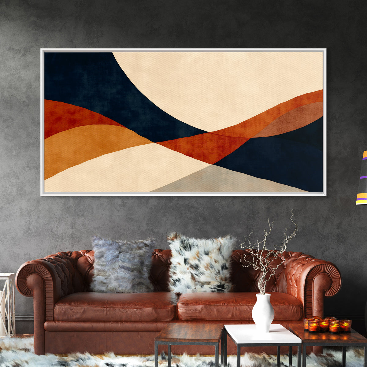 Warm Terracotta Abstract Canvas Print, General Fine Art, Print, Living Room Decor, Abstract Art, Art Deco, Wall Hanging, GEN-2x1-98