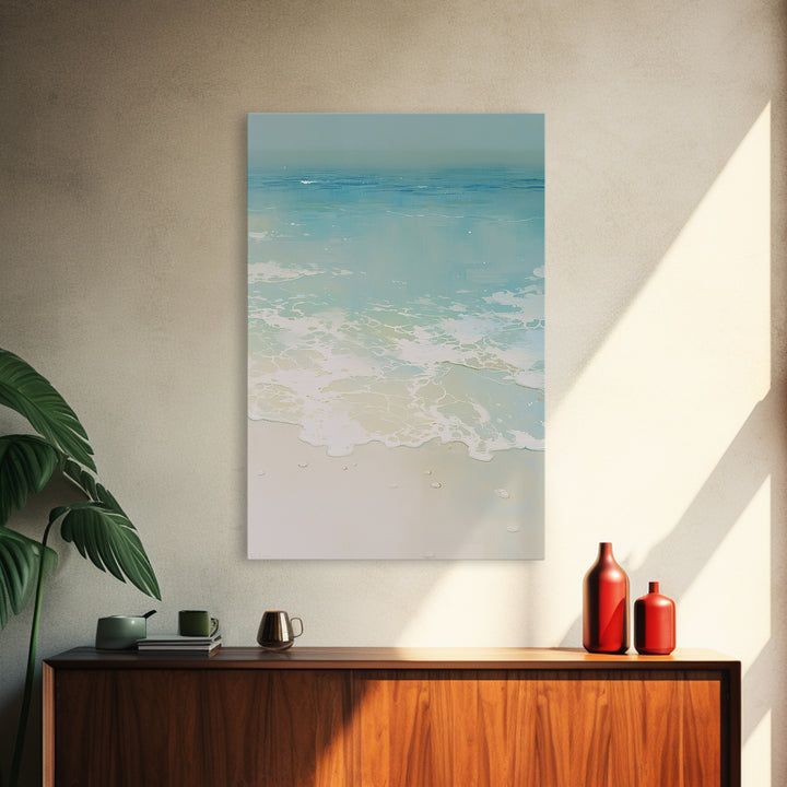 Coastal Water Study Framed Canvas Print, General Fine Art, Art Print, Living Room Decor, Fine Art, Original Art, GEN-2x3-13