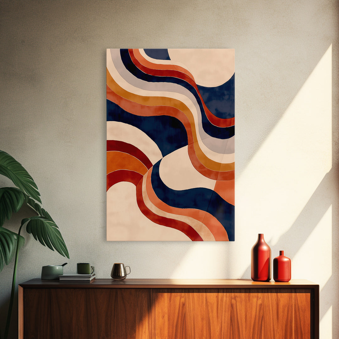 Warm Terracotta Abstract Canvas Print, General Fine Art, Wall Art, Living Room Decor, Abstract Art, Printable, GEN-2x3-14