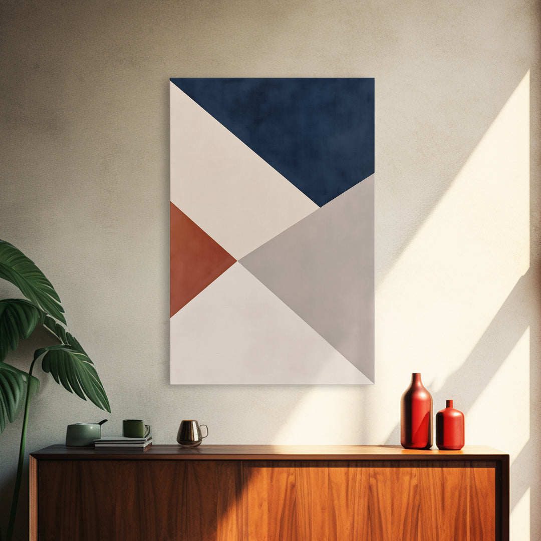Modern Geometric Composition Framed Canvas Print, General Fine Art, Home Decor, Living Room Decor, Abstract Art, GEN-2x3-42