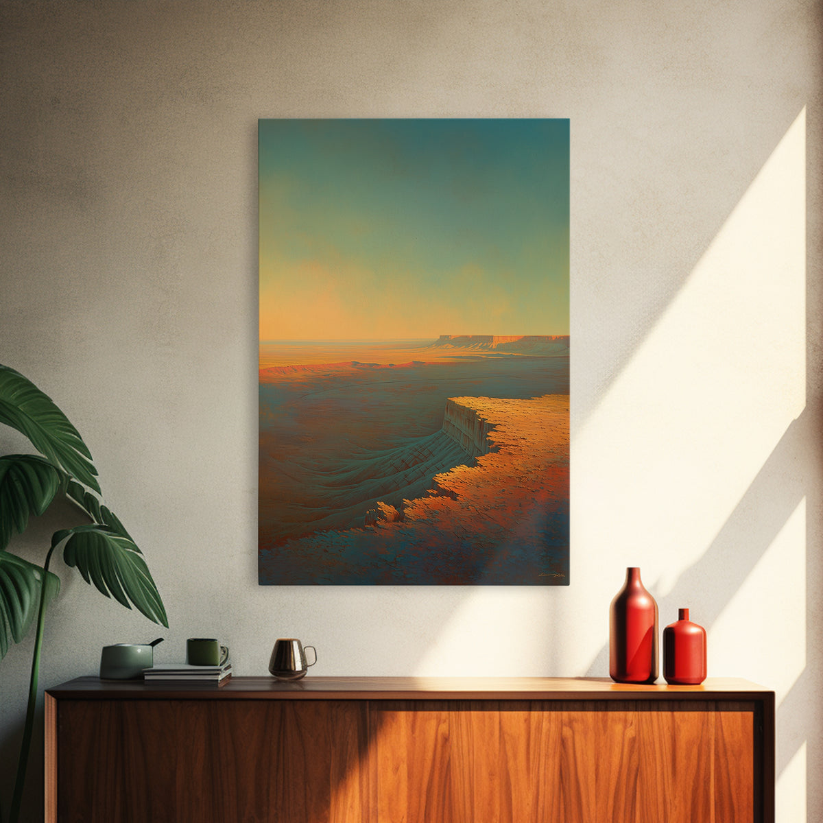 Serene Desert Horizon Canvas Print, General Fine Art, Printable Wall Art, Living Room Decor, Fine Art, Canvas Wall Art, GEN-2x3-49