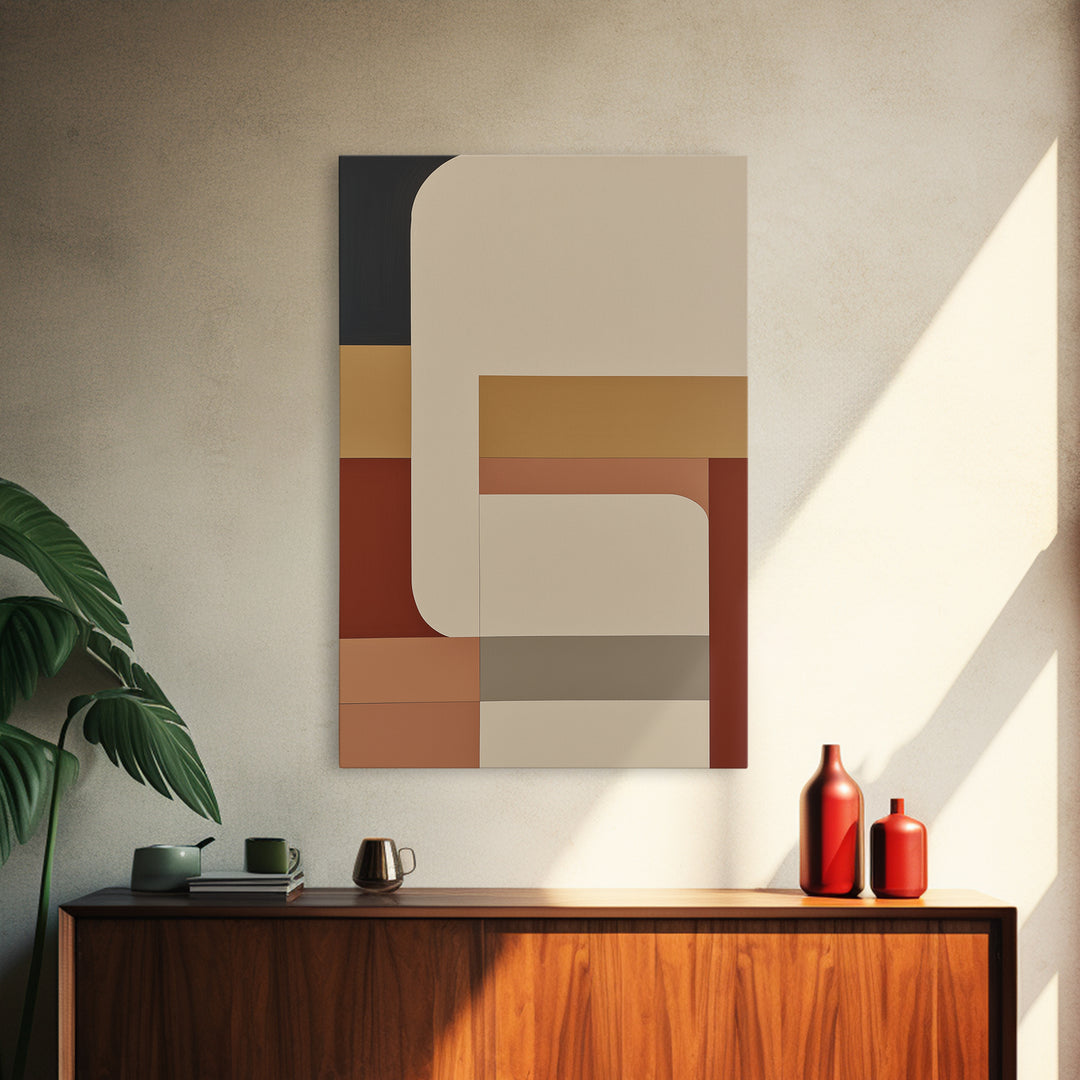Modern Geometric Composition Canvas Print, General Fine Art, Decor, Living Room Decor, Fine Art, Digital Wall Art, GEN-2x3-66