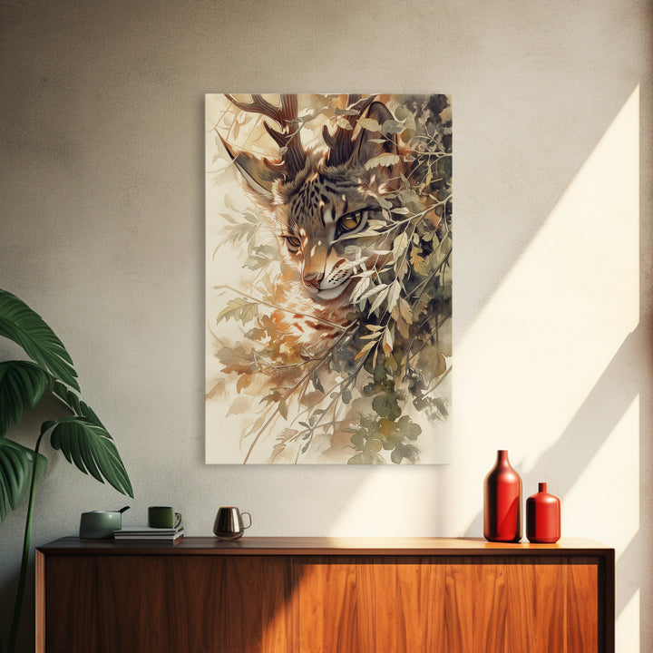Soft Watercolor Branch Study Canvas Print, General Fine Art, Mid Century Modern, Living Room Decor, Fine Art, GEN-2x3-67