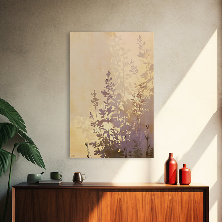Botanical Silhouette Series Canvas Print, General Fine Art, Large Wall Art, Living Room Decor, Fine Art, Modern Decor, GEN-2x3-77