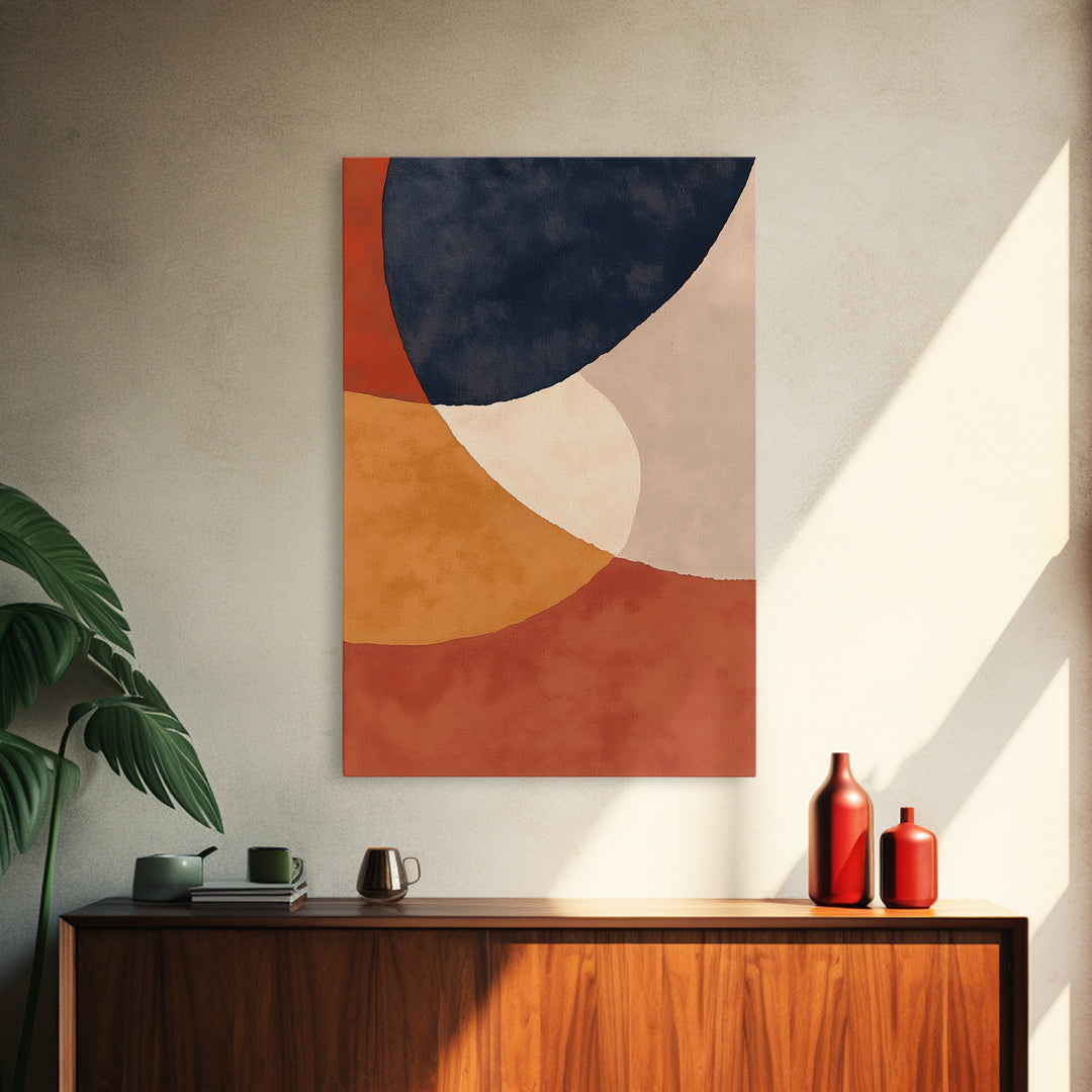 Warm Terracotta Abstract Canvas Print, General Fine Art, Digital Art, Living Room Decor, Fine Art, Art Nouveau, GEN-2x3-86