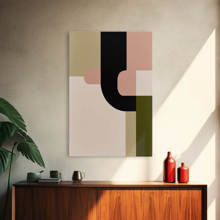 Modern Geometric Composition Framed Canvas Print, General Fine Art, Printable, Living Room Decor, Fine Art, Framed Wall Art, GEN-2x3-90
