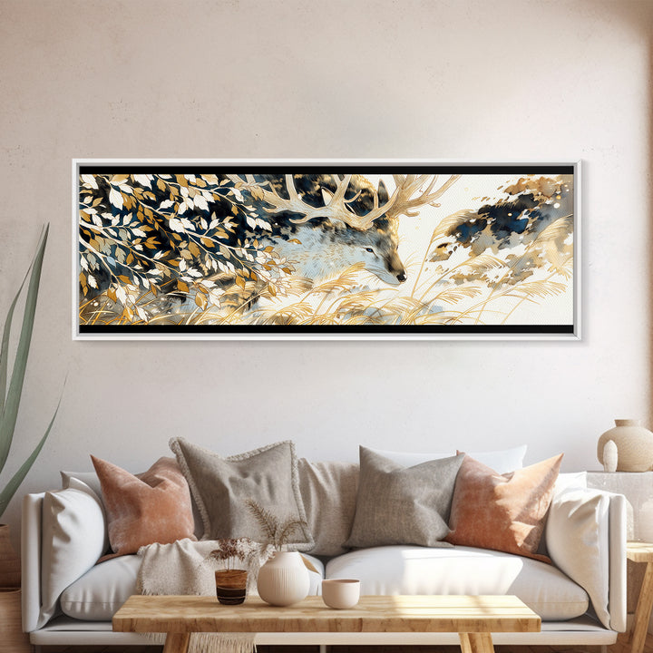 Soft Watercolor Branch Study Framed Canvas Print, General Fine Art, Textured Painting, Living Room Decor, Fine Art, GEN-3x1-27