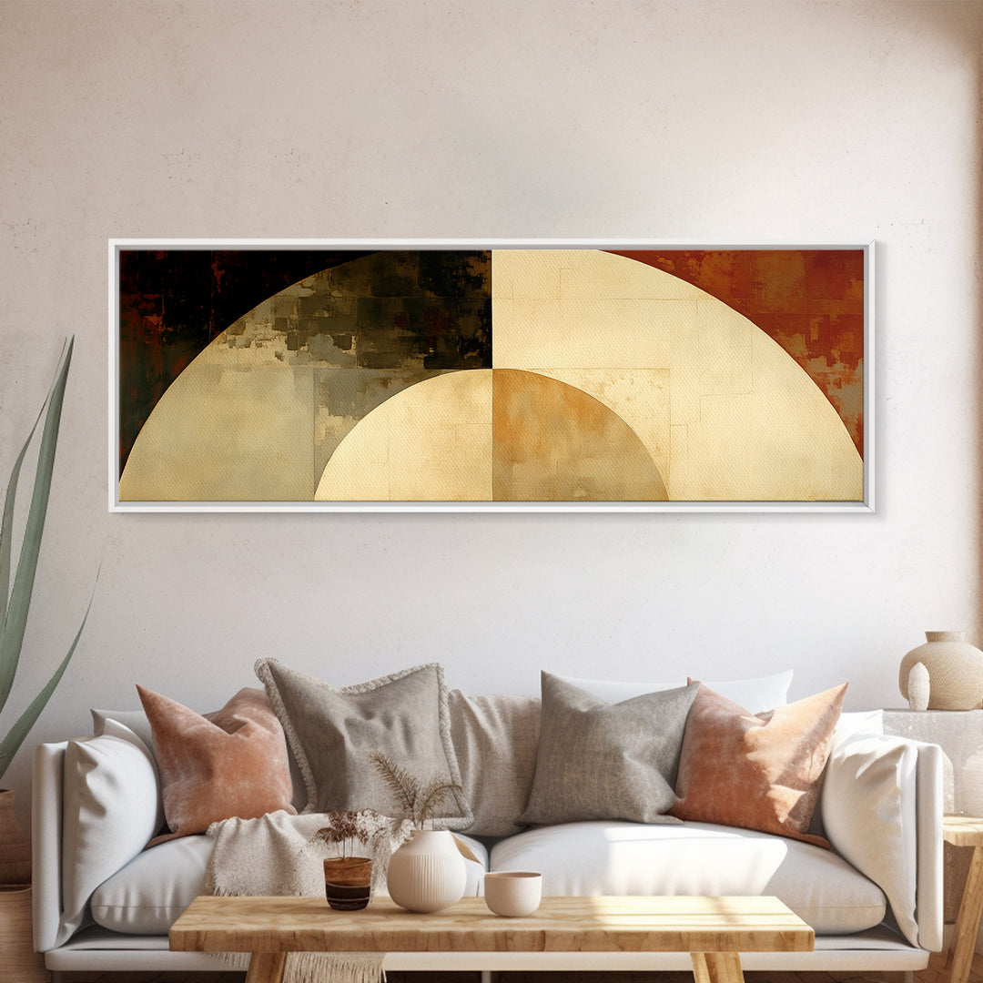 Monochrome Architectural Arch Composition Framed Canvas Print, General Fine Art, Bedroom Decor, Living Room Decor, Oil Painting, GEN-3x1-28