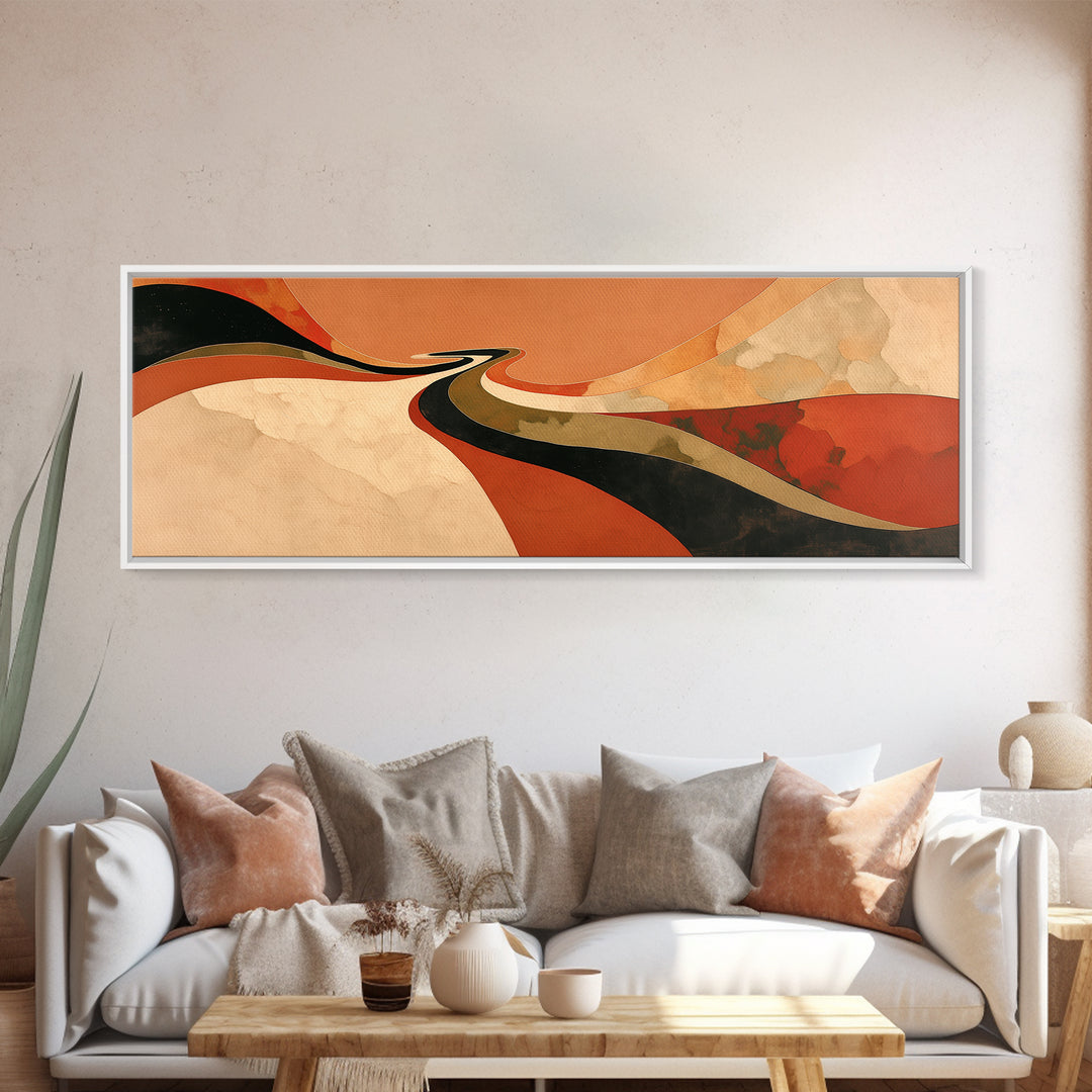 Warm Terracotta Abstract Canvas Print, General Fine Art, Large Wall Art, Living Room Decor, Abstract Art, Modern Decor, GEN-3x1-46